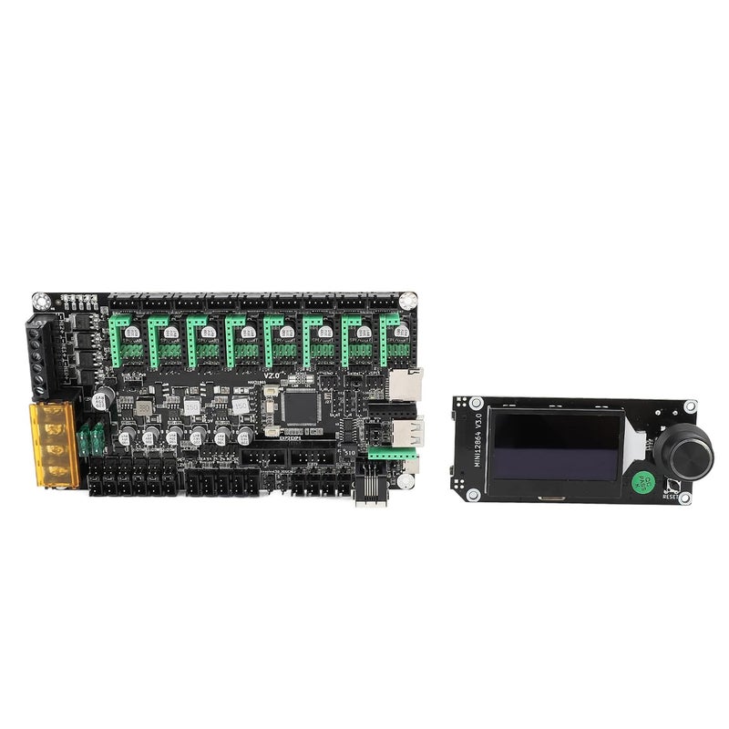 plplaaoo MKS Monster8 V2 32 Bit Control Board Upgraded Safety Circuits 8 Axes Control DIY Support Multiple Functions LCD Graphic Display Screen for Voron 2.4 Ender 3 Series 3D Printers - Image 2